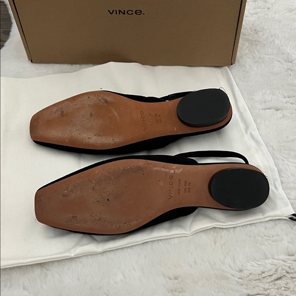 Vince Women's Black Suede Slingback Flats, size 7.5 - Picture 3 of 6
